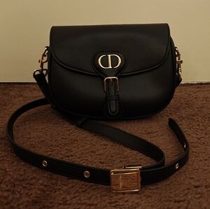 Black Leather Crossbody Bag